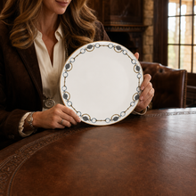 Amarillo Concho Pattern Bone China Round Dinner Plate