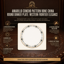 Amarillo Concho Pattern Bone China Round Dinner Plate