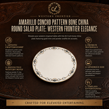Amarillo Concho Pattern Bone China Round Salad Plate