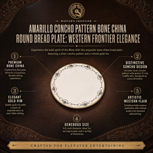 Amarillo Concho Pattern Bone China Round Bread Plate