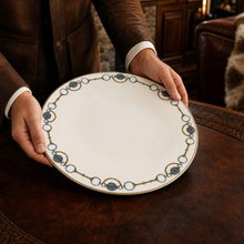 Amarillo Concho Pattern Bone China Round Charger Plate