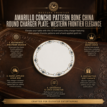 Amarillo Concho Pattern Bone China Round Charger Plate