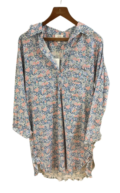 JOSIE NIGHTSHIRT BLUBERRY FLORA