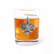Fleur de Lys Double Old Fashion Bar Glass