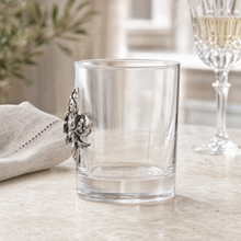 Fleur de Lys Double Old Fashion Bar Glass