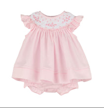 Girl's Smocked Bishop Dress W/ Bonner & Bloomers