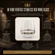 In Vino Veritas Stemless Red Wine Glass