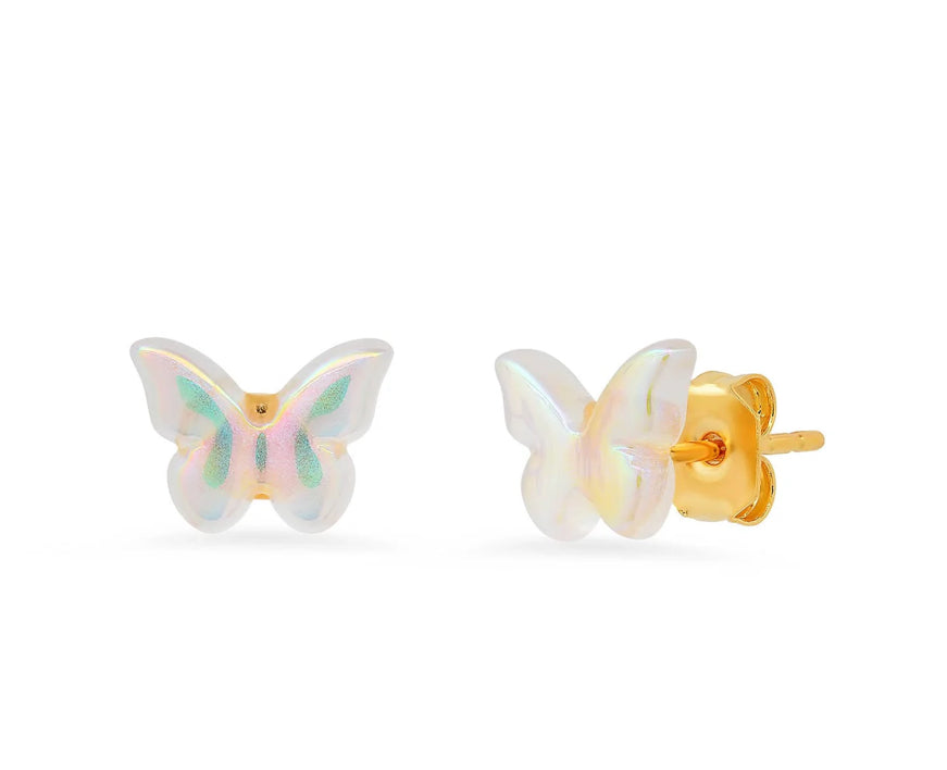 Iridescent Butterfly Studs