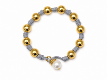 The Gold Ball + Pearl Knotting Bracelet