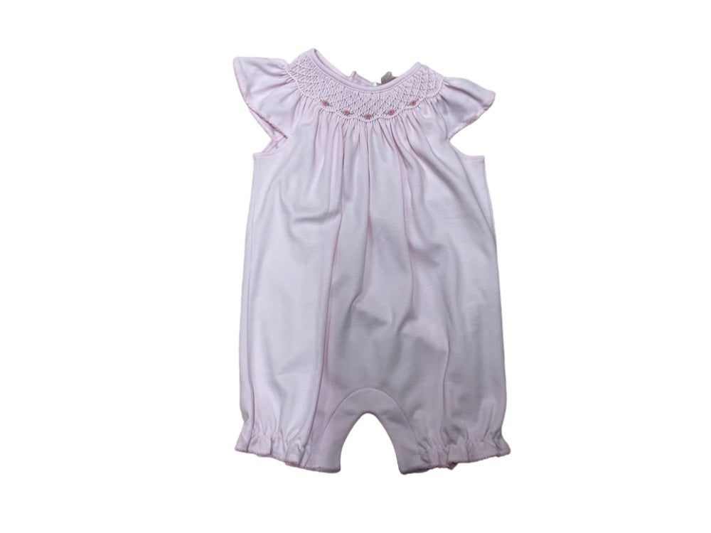 Kissy Kissy Short Play Pink with Smocking 9M