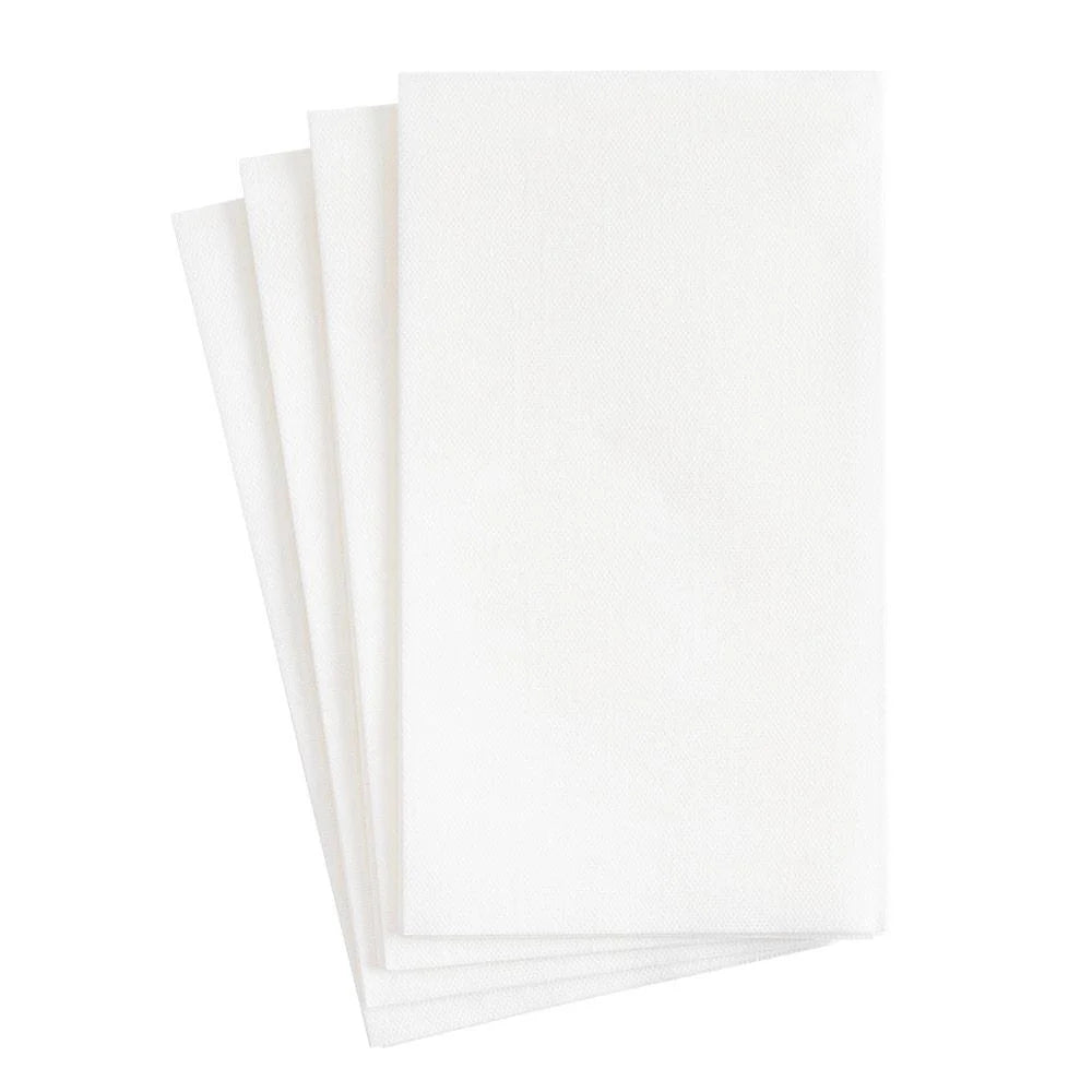 Paper Linen Solid Guest Towel Napkins in White