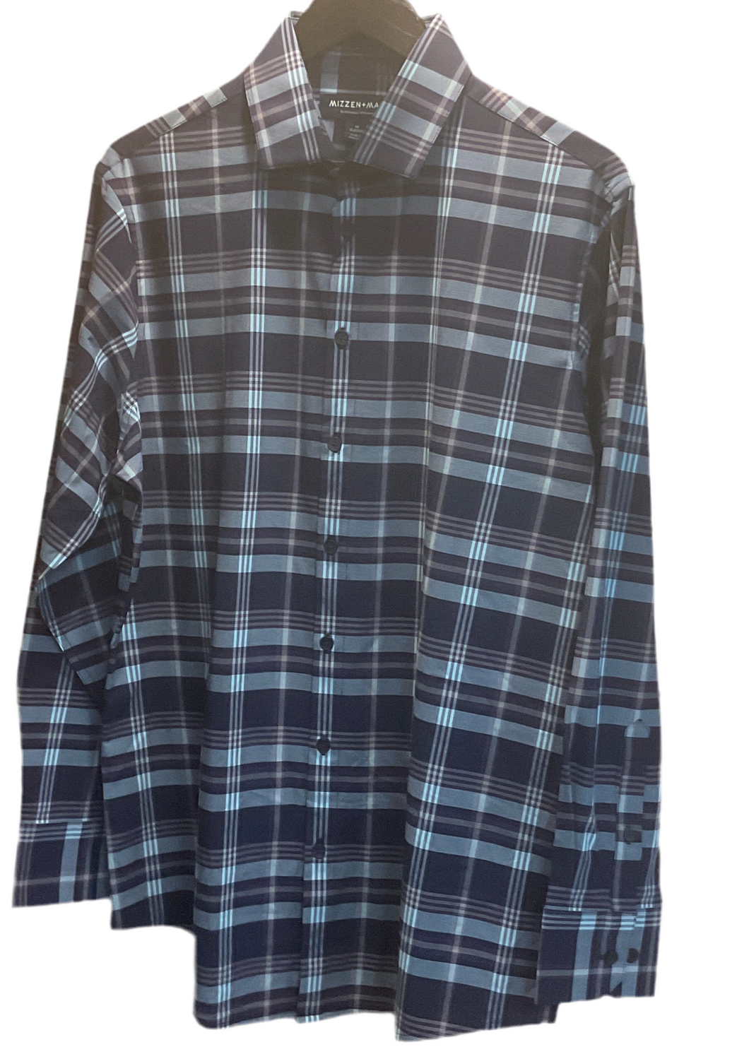 Monaco Shirt Navy Lg. Plaid-1ws-0474 : M-Classic