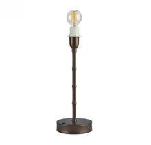 Bronze Bamboo Lamp Base w/Shade