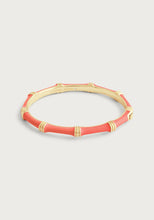 Bamboo Enameled Hinged Bangle