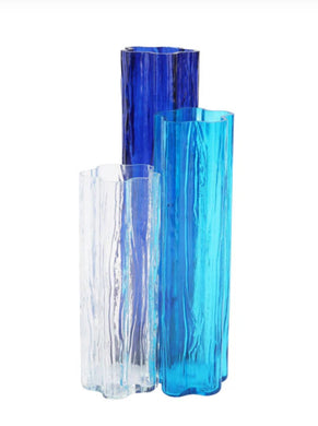 Flora Glass Blue Vase