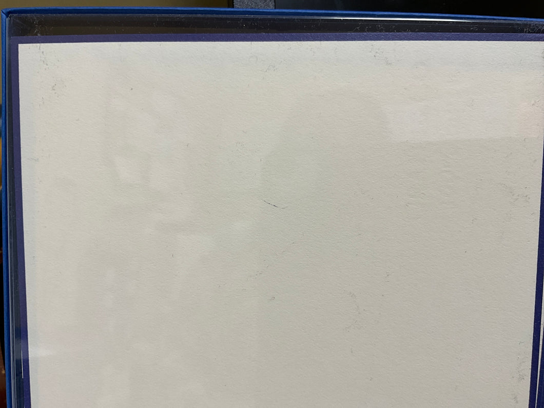 Half Sheets Bordered in Regent Blue Ecruwhite Kid Finish-CH3316