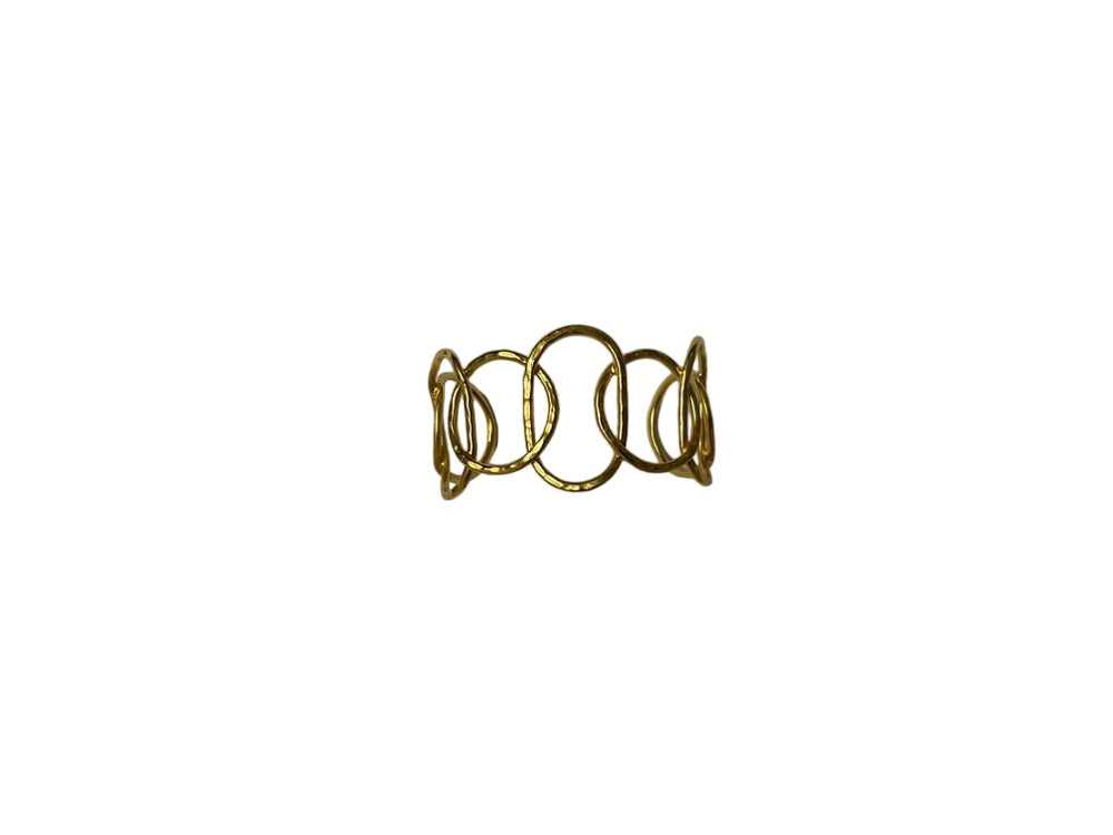 Gold Hand Hammered Plating Bracelet