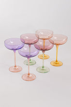 COLORBLOCK CHAMPAGNE COUPE STEMWARE - SET OF 6