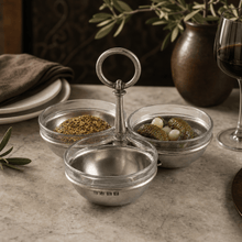 Pewter Condiment Trio