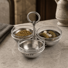 Pewter Condiment Trio