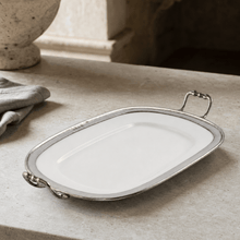Rectangle Tray Porcelain with Handles