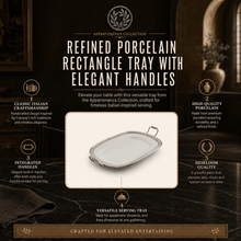 Rectangle Tray Porcelain with Handles