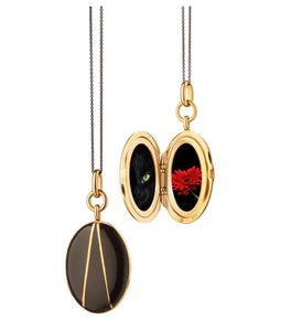 black enamel locket with gold-VL-2005-blac