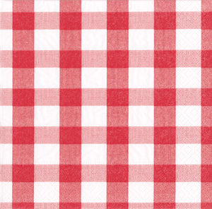 Gingham Red Luncheon Napkin-17071L : luncheon