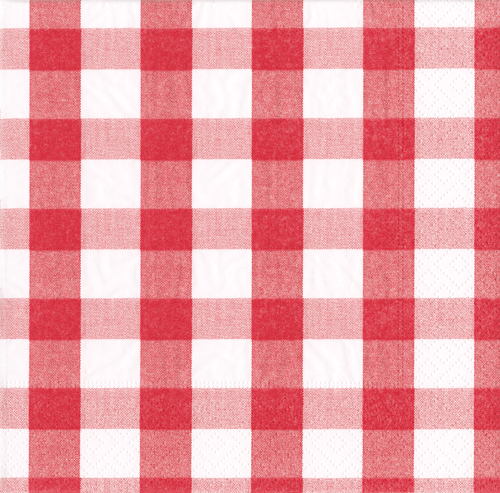 Gingham Red Luncheon Napkin-17071L : luncheon