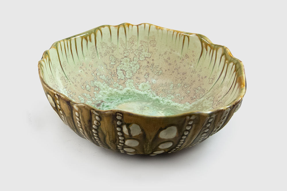 Sea Urchin Bowl Large-Mint Charcoal