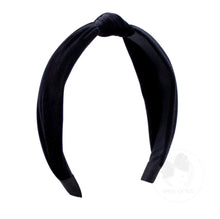 VELVET WRAP HEADBAND W/KNOT