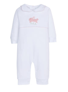 Crochet Playsuit Pink Bunny