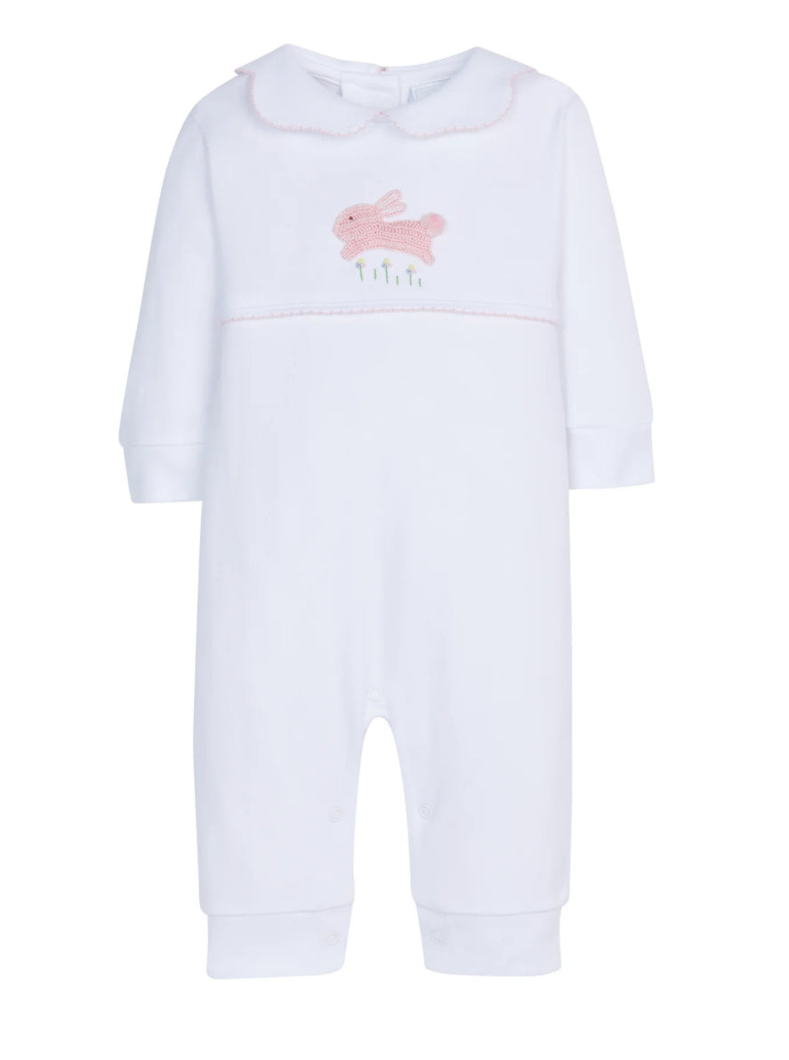 Crochet Playsuit Pink Bunny