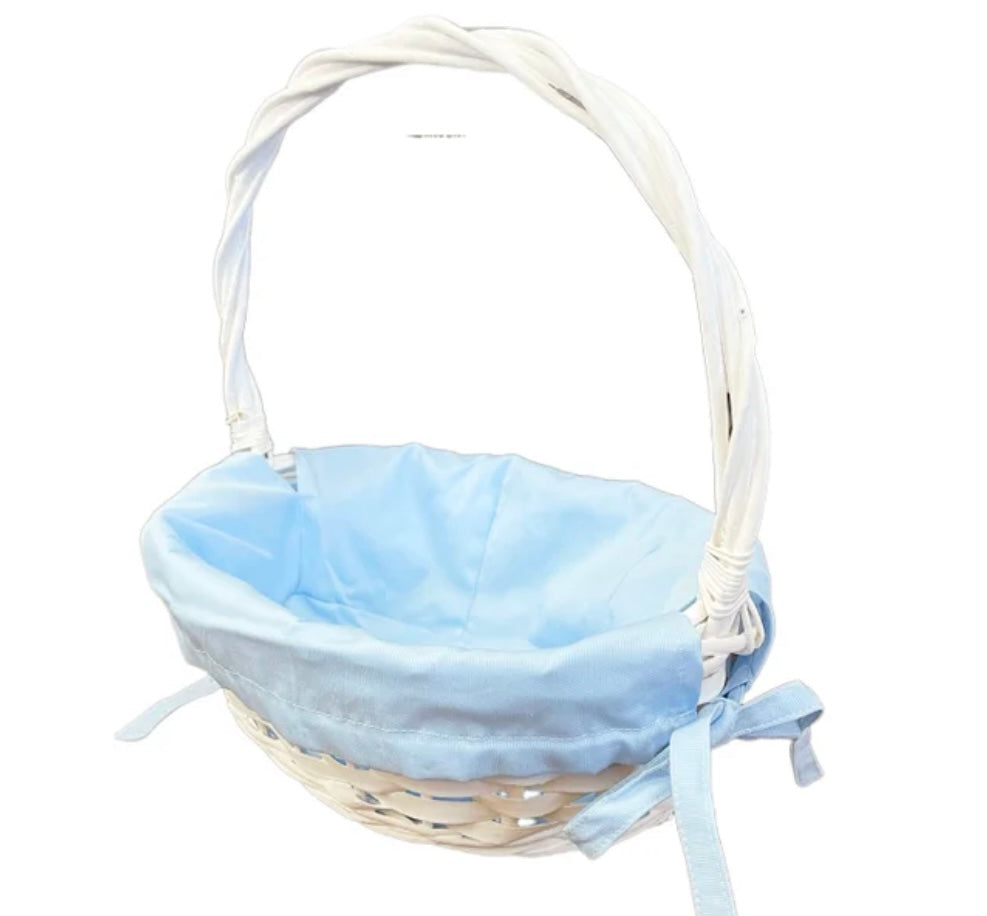 Liner for White Baskets-solid blue