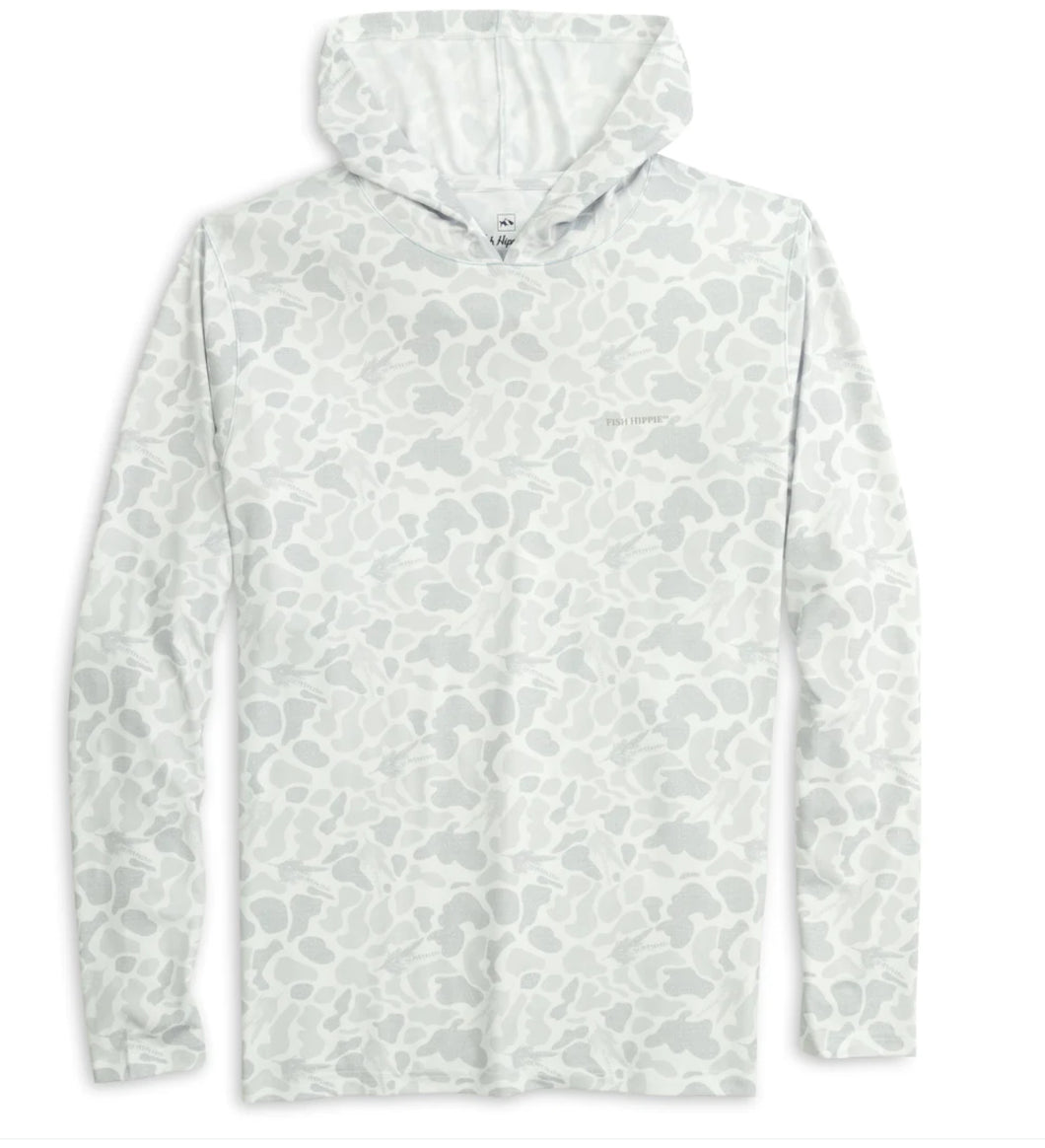 Fly Camo Performance Hoodie White