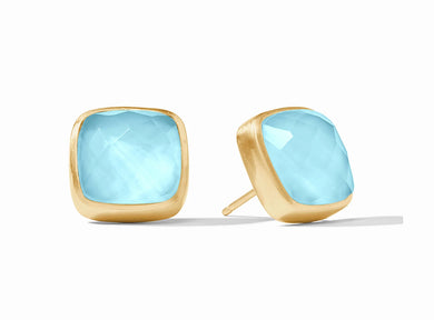 Catalina Stud Iridescent Capri Blue
