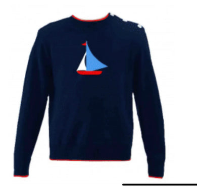 Sailboat Intarsia Sweater