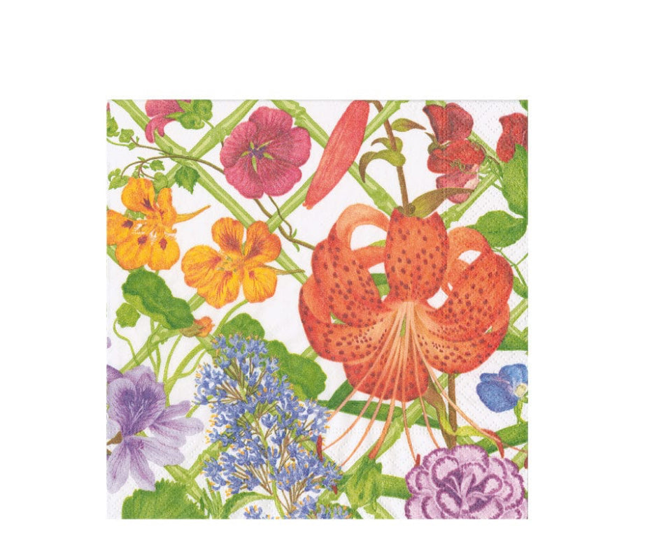 Floral Trellis Cocktail Napkin