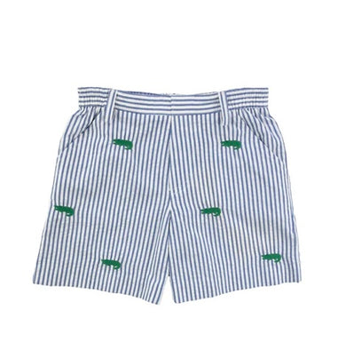 Alligator Embroidered Shorts-c44557: 4