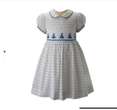 Sailboat Smocked Dress