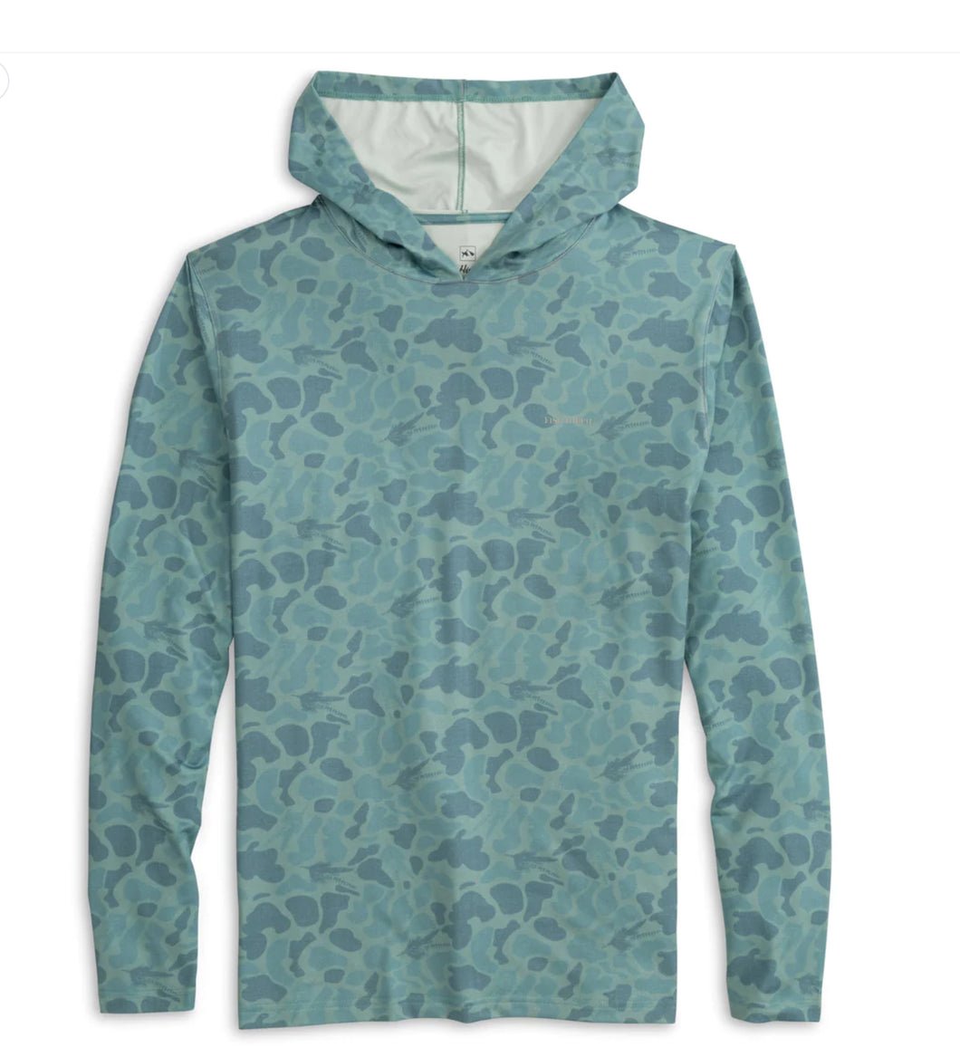 Fly Camo Performance Hoodie Sage