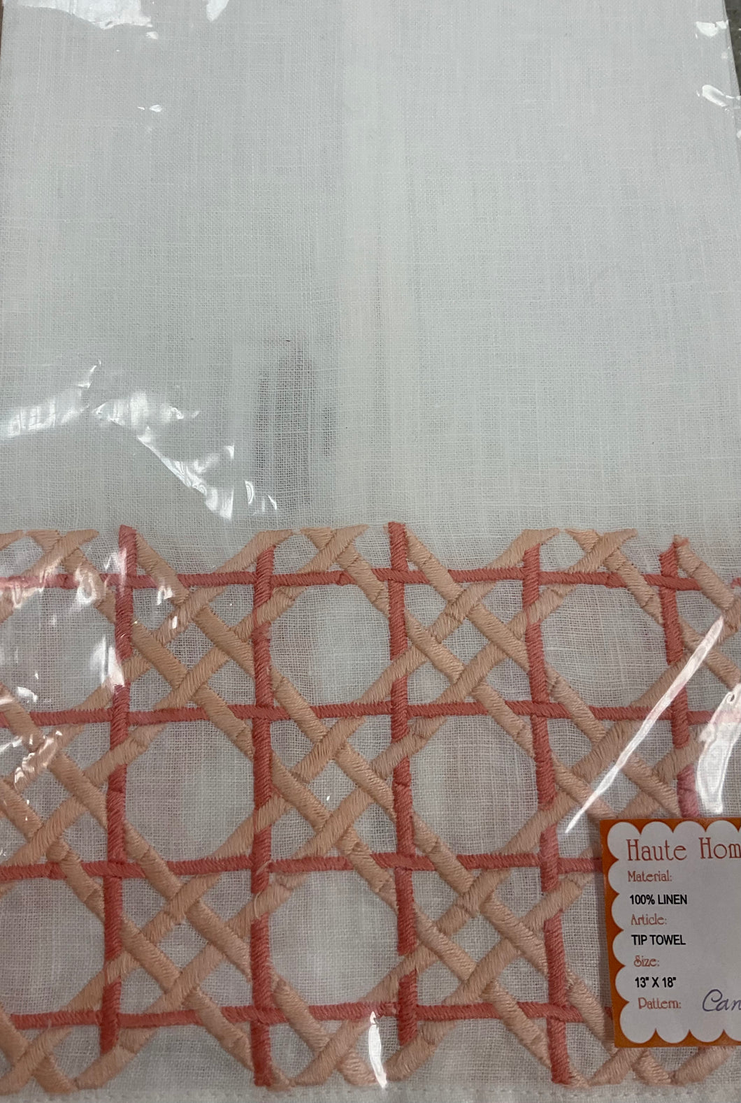 Cane Tip Towel Coral