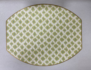 Ellipse Placemats-EP-IK-LS : Ikat Lime/Sea