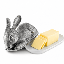 Pewter Rabbit Butter Dish