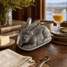 Pewter Rabbit Butter Dish