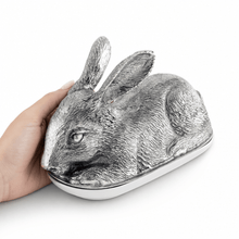 Pewter Rabbit Butter Dish
