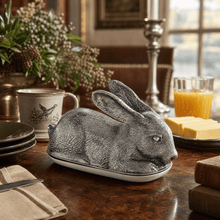 Pewter Rabbit Butter Dish