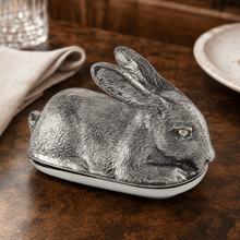 Pewter Rabbit Butter Dish