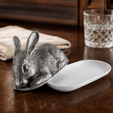 Pewter Rabbit Butter Dish
