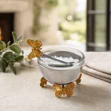 Gold Butterfly Salt Cellar with Spoon